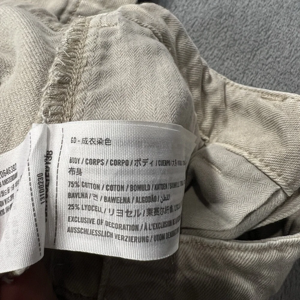 Abercrombie & Fitch Jeans Mens 34x32 Tan A&F Lightweight Jean Loose Baggy Denim